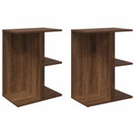 ZNTS Bedside Tables 2 pcs Brown Oak 46.5x29x61 cm Engineered Wood 858663