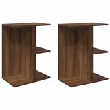 ZNTS Bedside Tables 2 pcs Brown Oak 46.5x29x61 cm Engineered Wood 858663