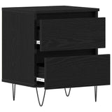 Bedside Cabinet 2 pcs Black oak 40 x 35 x 50 cm Engineered wood 863487