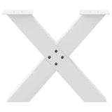 ZNTS Coffee Table Legs X-Shaped 2 pcs White 50x cm Steel 4012957