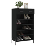 Shoe Cabinet Black 60x35x105 cm Engineered Wood 829621