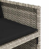 11 Piece Garden Dining Set with Cushions Light Grey Poly Rattan 3210575