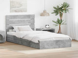 Storage Bed Concrete Grey 70 x 190 cm Engineered Wood 3411935