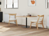Dining Chairs 2 pcs Natural 42 x 47.5 x 81 cm Solid Rubber Wood 42020431