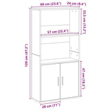 Bookcase Concrete Grey 60x24x120 cm Engineered Wood 860421