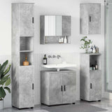 Bathroom Furniture Set Wall-mounted 5 pcs Concrete Grey 3392986