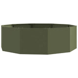 Planter Olive Green 120 x 120 x 35 cm Steel 883727
