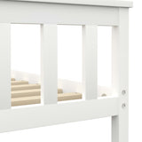 Bed Frame without Mattress White Solid Pinewood 100x200 cm 283215