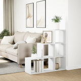 Room Divider Bookcase 3-Tier White 99x29x99 cm Engineered Wood 857958