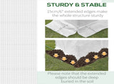 Greenhouse Replacement Cover ONLY Winter Garden Plant PE Cover with Roll-up Windows Door, 6 x 3 x 2m T3398P314745