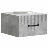Wall-Mounted Bedside Cabinet with Drawer 2 pcs Concrete Grey 898942