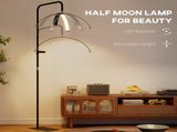 Half Moon Lash Light, Beauty Floor Lamp with 350&deg Rotatable Head, 7 Colour Temperature and Phone T3398P425164