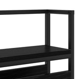 Storage Headboard with Shelf Black oak 135 cm Engineered wood 859635