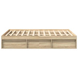 Bed Frame without Mattress Sonoma Oak 160x200 cm 3203875
