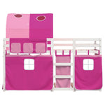 ZNTS Bunk Bed without Mattress Pink 90x190 cm Single Solid Wood Pine 3284032