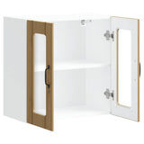 Kitchen Wall Cabinet with Glass Door Lucca Artisan Oak Engineered Wood 853916