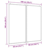 Magnetic Whiteboard Foldable 100x100x1.7 cm Aluminium 4005354