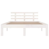 Bed Frame without Mattress White Solid Wood 160x200 cm 814765