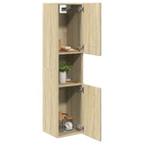 Bathroom Cabinet Sonoma Oak 30x30x130 cm Engineered Wood 849635