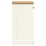 Sideboard with Drawers VIGO 78x40x75 cm White Solid Wood Pine 353203