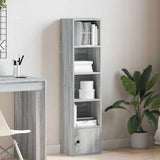 Bookcase Grey Sonoma 31x24x127 cm Engineered Wood 860351