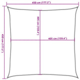 Sunshade Sail 160 g/m Square Orange 4.5x4.5 m HDPE 311662