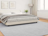 Anti-Slip Faux Rabbit Fur Rug OLITE Grey 200 x 200 cm Polyester 42021687