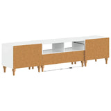 3 Piece LED TV Cabinet High Gloss White Engineered Wood 3416502