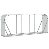 Log Holder Silver 234x45x100 cm Galvanised Steel 364595