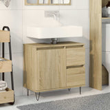 Bathroom Cabinet Sonoma Oak 65x33x60 cm Engineered Wood 849677