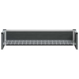Garden Raised Bed Grey 100 x 30 x 22 cm WPC and Aluminium 42039081