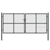 Mesh Garden Gate Anthracite 300x125 cm Galvanised Steel 154530