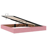 Storage Bed with Mattress with Storage Pink 200 x 200 cm Velvet 3370123