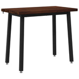 90 x 55 x 75 cm Solid Acacia Wood Dark Brown and Black 937572