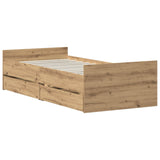 Bed Frame Artisan Oak 90 x 200 cm Engineered Wood 3446586