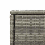 Garden Storage Cabinet Grey 55x55x111 cm Poly Rattan 365561