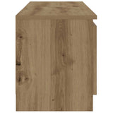 TV Cabinet with LED Lights Artisian Oak 120x30x36 cm Engineered Wood 856348