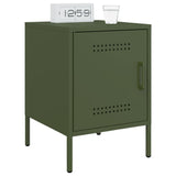 Bedside Cabinets 2 pcs Olive Green 36x39x50.5 cm Steel 842919