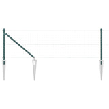 Ground Spike Fence Post 26 pcs Green Powder-Coated Steel 3350167