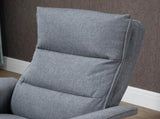 Swivel Recliner Chair and Footstool, Upholstered Massage Recliner Armchair with Remote Control, T3398P343286