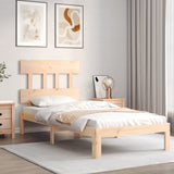 Bed Frame without Mattress Single Solid Wood Pine 3193561