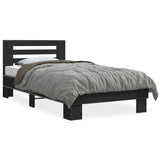 Bed Frame without Mattress Black 90x200 cm 845652