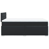 Box Spring Bed with Mattress Black 120x190 cm Faux Leather 3286112