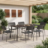 Dining Set 7 pcs Anthracite Steel 3422856