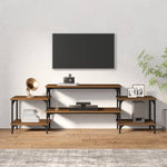 ZNTS TV Cabinet Brown Oak 157x35x52 cm Engineered Wood 826324