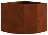 Corner Planter Rusty 30 x 30 x 35 cm Weathering steel 883660