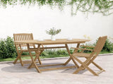Folding Garden Table 160x85x75 cm Solid Wood Acacia 365746