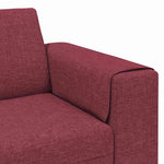 Sofa Set 3 pcs Wine red Fabric 3335115