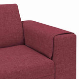 Sofa Set 3 pcs Wine red Fabric 3335115