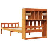 Bookcase Bed without Mattress Wax Brown 75x190 cm Small Single Solid Wood Pine 3322182